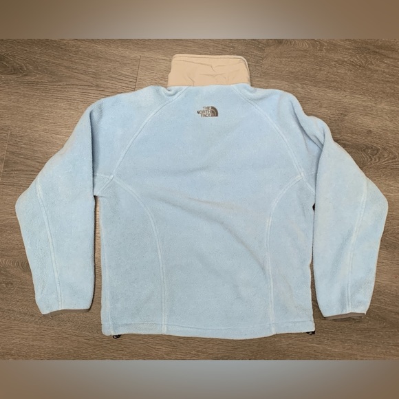 The North Face Womens Full Zip Jacket  Powder Blue Polartec Fleece Size Medium - Picture 2 of 10